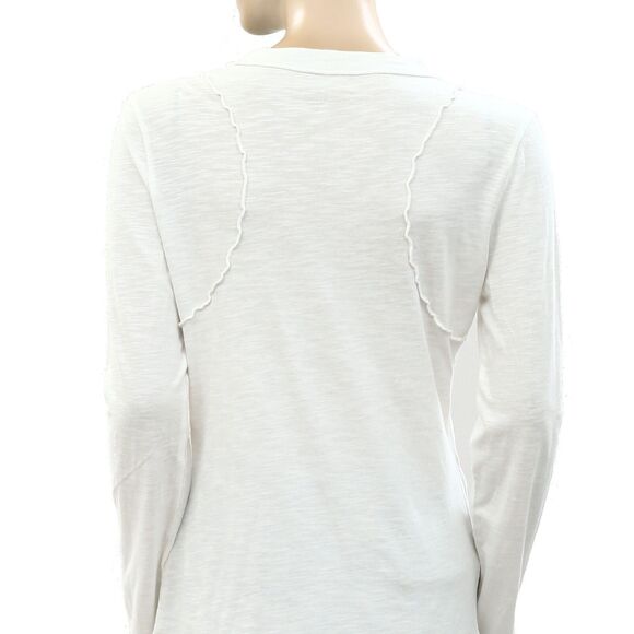 Anthropologie Pilcro Reconstructed Racer Tee Blouse Top Long Sleeve XXS 277567 - Picture 8 of 9
